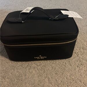 Kate Spade Black Cosmetic Case with Gold Accents